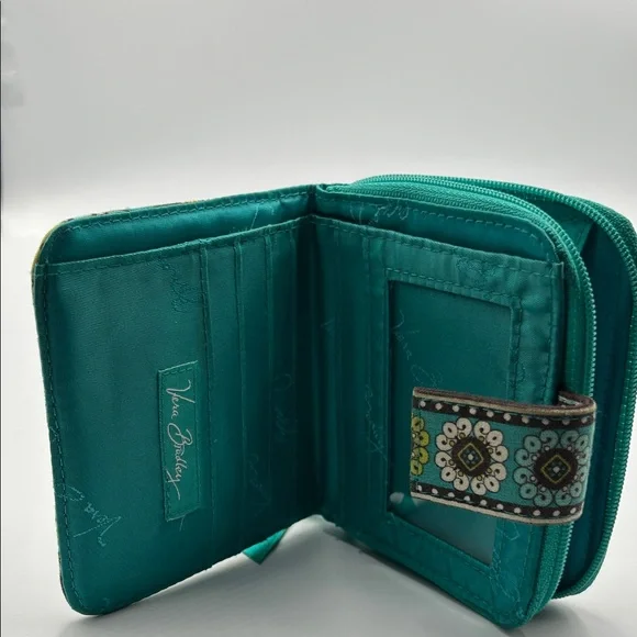 Vera Bradley Turquoise Floral Wallet - Picture 4 of 7